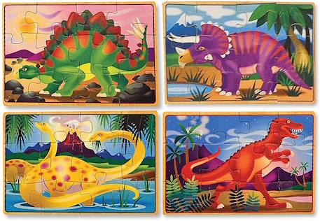 Ensemble puzzles dinosaures 12 pièces Marron 3 - vertbaudet enfant 