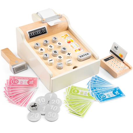Caisse enregistreuse blanche Blanc 1 - vertbaudet enfant 