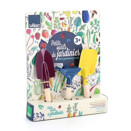 Petits outils de jardinier bois et métal Bleu 1 - vertbaudet enfant 