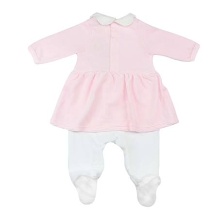 Dors-bien robe col claudine Blanc+Rose 6 - vertbaudet enfant 