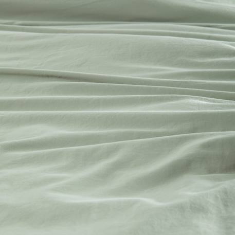 Housse de couette satin de coton bio lavé 1 personne Ambre+Blanc craie+Cyprès+Lin+Peach+Tilleul 33 - vertbaudet enfant 