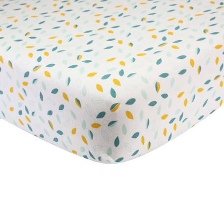 Drap housse lit bébé modèle feuille Blanc 1 - vertbaudet enfant 