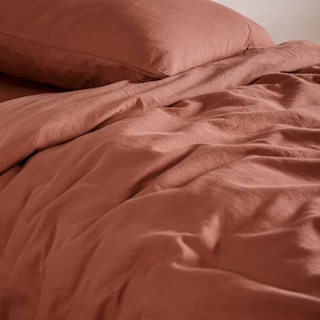 Housse de couette 1 personne pur coton bio Blanc+Bleu nuit+Ecru+Eucalyptus+Gris tourterelle+Rose nude+Terracotta 40 - vertbaudet enfant 