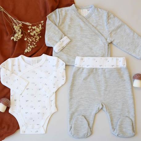 Trousseau naissance 3 pièces Gris 2 - vertbaudet enfant 