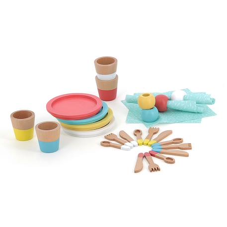Dinette repas en bois Beige 5 - vertbaudet enfant 