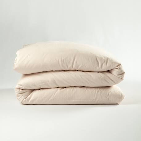 Housse de couette 1 personne pur coton bio Blanc+Bleu nuit+Ecru+Eucalyptus+Gris tourterelle+Rose nude+Terracotta 32 - vertbaudet enfant 