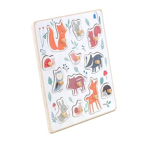 Encastrement en bois animaux de la forêt Beige 5 - vertbaudet enfant 