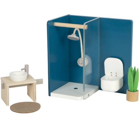 Meubles salle de bains pour maison de poupée Bleu 2 - vertbaudet enfant 