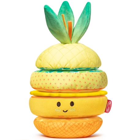 Ananas multi-textures à empiler Jaune 1 - vertbaudet enfant 