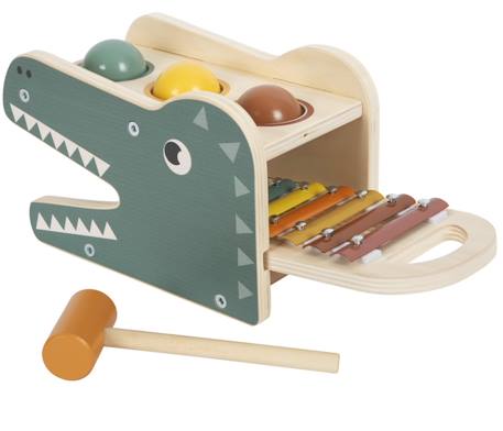 Banc à marteler avec xylophone safari Vert 2 - vertbaudet enfant 