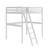 Lit mezzanine 2 places bois massif aaron Blanc+Bois 3 - vertbaudet enfant 