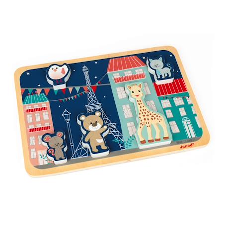Chunky puzzle sophie la girafe Bleu 2 - vertbaudet enfant 