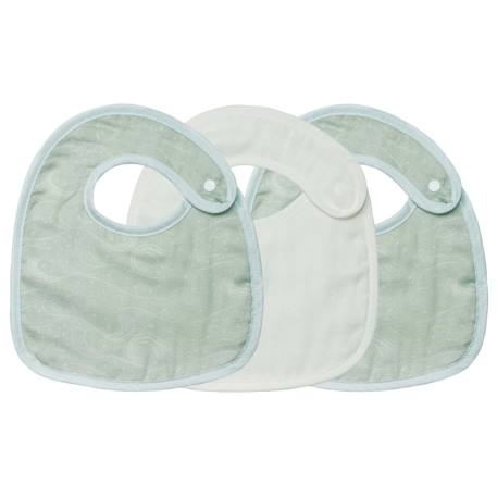 Lot de 3 bavoirs Vert 1 - vertbaudet enfant 