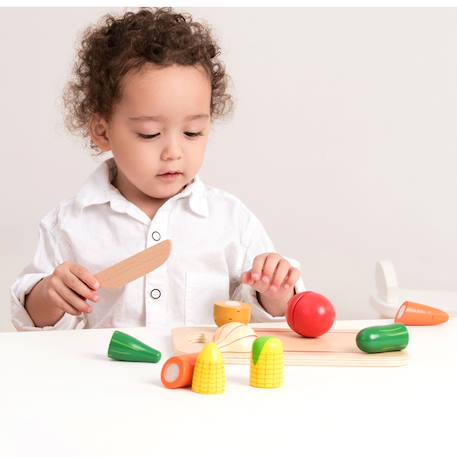Légumes en bois à découper Beige 3 - vertbaudet enfant 