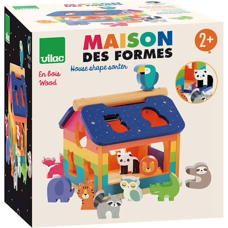 Maison des formes arc-en-ciel Bleu 3 - vertbaudet enfant 