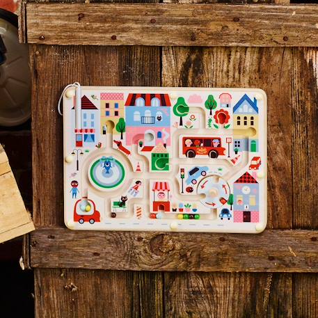 Labyrinthe magnétique ma petite ville Beige 3 - vertbaudet enfant 