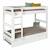 Pack lit superposé séparable gigogne avec matelas bois massif aaron Blanc+Bois naturel 1 - vertbaudet enfant 