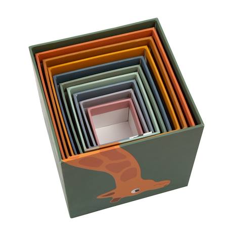 Cubes à empiler safari Marron 5 - vertbaudet enfant 