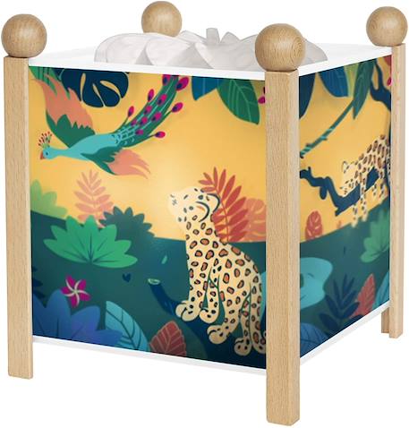 Veilleuse lanterne magique savane naturel Jaune 1 - vertbaudet enfant 