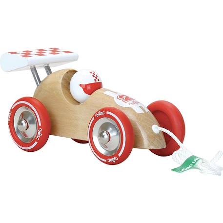 Voiture de course à tirer Beige 5 - vertbaudet enfant 