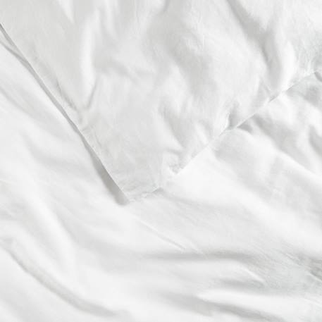 Housse de couette 1 personne pur coton bio Blanc+Bleu nuit+Ecru+Eucalyptus+Gris tourterelle+Rose nude+Terracotta 4 - vertbaudet enfant 