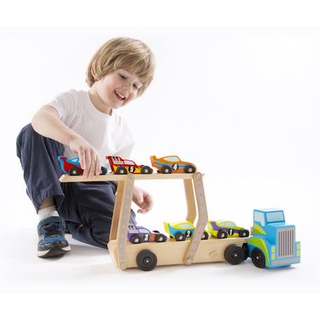 Porte-voitures de course géant Bleu 3 - vertbaudet enfant 