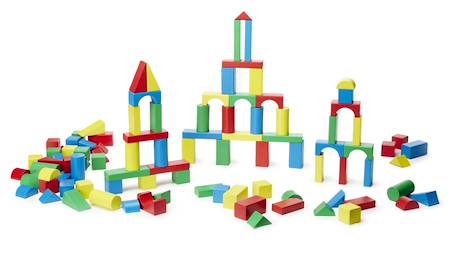 100 blocs en bois Vert 4 - vertbaudet enfant 