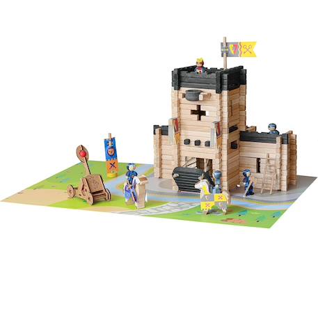 Château fort et catapulte 270 pcs Beige 4 - vertbaudet enfant 