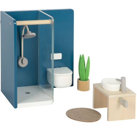Meubles salle de bains pour maison de poupée Bleu 1 - vertbaudet enfant 