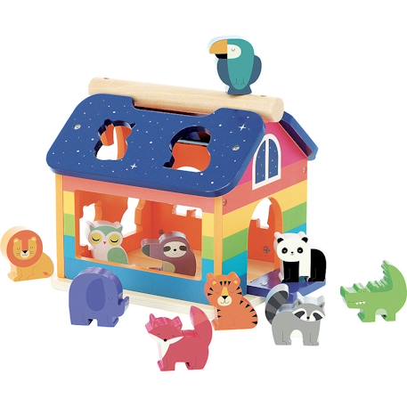 Maison des formes arc-en-ciel Bleu 2 - vertbaudet enfant 