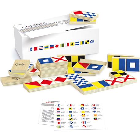 Dominos marine nationale Blanc 1 - vertbaudet enfant 