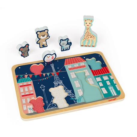 Chunky puzzle sophie la girafe Bleu 3 - vertbaudet enfant 