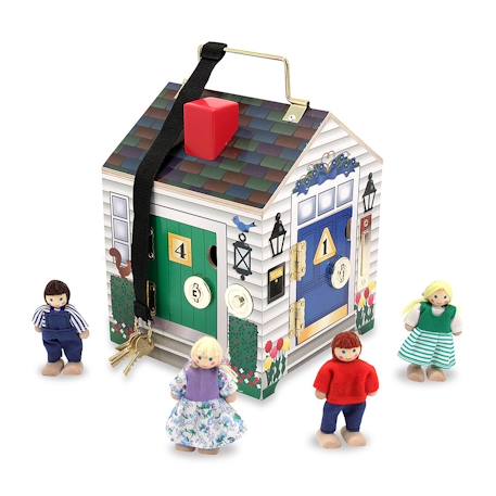 Maison à verrous et sonnettes Rouge 1 - vertbaudet enfant 