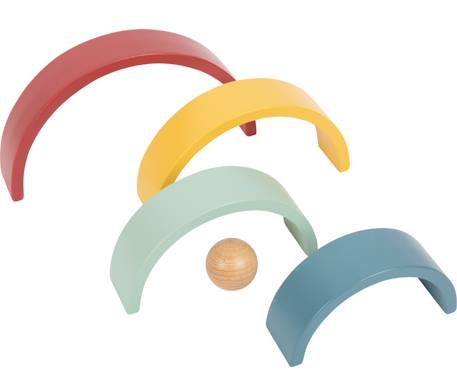 Arc-en-ciel en bois safari Beige 2 - vertbaudet enfant 