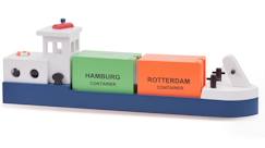 Jouet-Jeux d'imagination-Péniche avec 2 containers