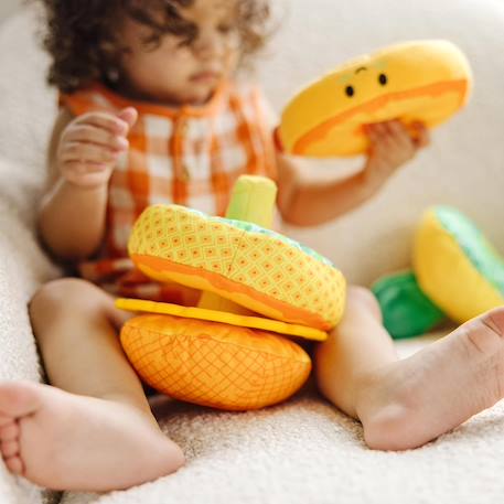 Ananas multi-textures à empiler Jaune 3 - vertbaudet enfant 