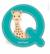 Lettre q sophie la girafe Vert 1 - vertbaudet enfant 