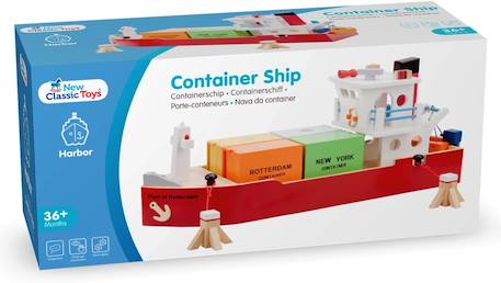 Bateau-container avec 4 containers Rouge 6 - vertbaudet enfant 