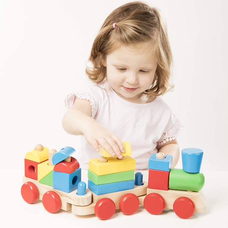 Train en bois Bleu 4 - vertbaudet enfant 