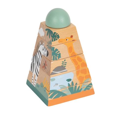 Tour à empiler safari Beige 3 - vertbaudet enfant 