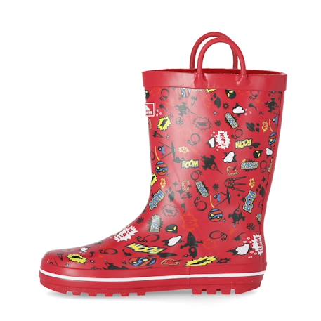 Bottes de pluie caoutchouc apolloton Bleu+Rouge 7 - vertbaudet enfant 