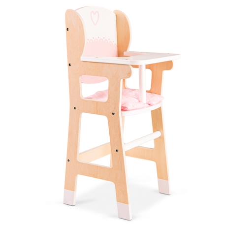 Chaise haute en bois pour poupée Blanc 2 - vertbaudet enfant 