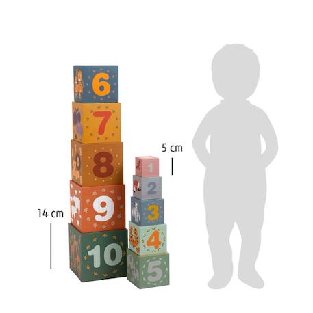 Cubes à empiler safari Marron 6 - vertbaudet enfant 