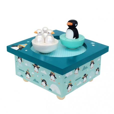 Boite à musique pingouin Bleu 1 - vertbaudet enfant 