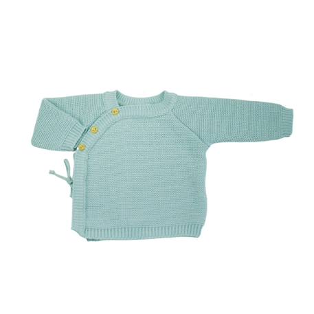Brassière Ou Gilet En Maille Pour Bébé - Taille Naissance - Bleu Ciel - Occasion En Très Bon état