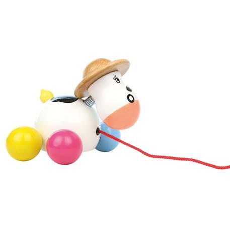Baby rosy la vache à tirer Blanc 2 - vertbaudet enfant 