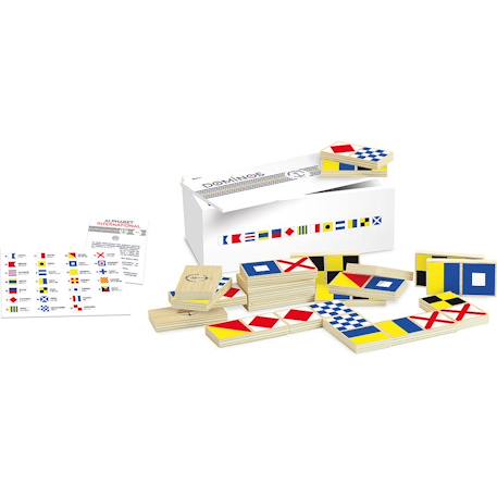 Dominos marine nationale Blanc 2 - vertbaudet enfant 
