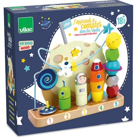 J'apprends à compter dans les étoiles boulier Bleu 3 - vertbaudet enfant 