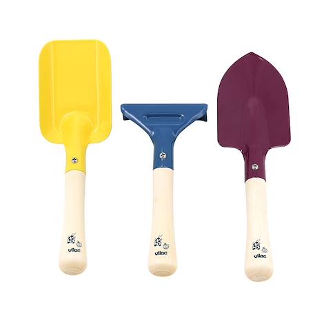 Petits outils de jardinier bois et métal Bleu 2 - vertbaudet enfant 