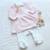 Dors-bien robe col claudine Blanc+Rose 8 - vertbaudet enfant 
